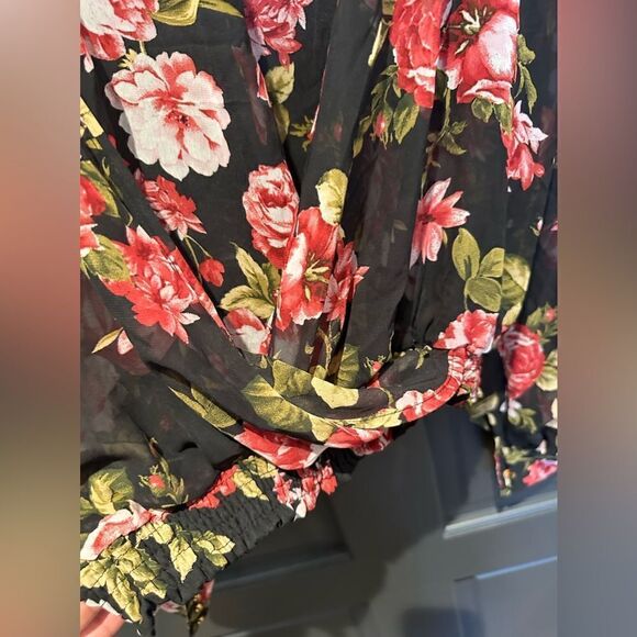 2-piece rose maxi dress set (2XL) NWOT - Picture 8 of 11